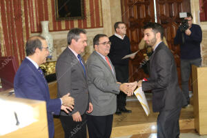 El alcalde, Juan Espada, el rector de la Universidad, Miguel Ángel Castro y el...