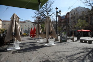 En la imagen, en el centro de Madrid, Plaza de Santa Ana