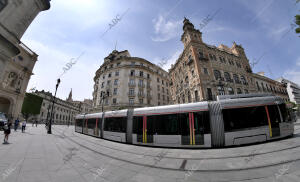 Reportaje del tranvía por el centro de la ciudad