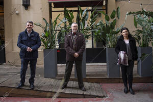 José Domingo (impulso Ciudadano), Antonio Jimeno (Ames) y Ana Losada (Aeb), en...