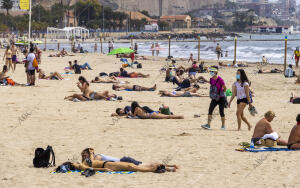 En la imagen, ambiente de la Playa del Postiguet