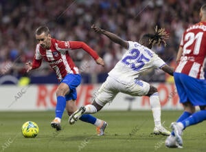 Partido de Liga jugado en el estadio Metropolitano entre el Atlético de Madrid y...