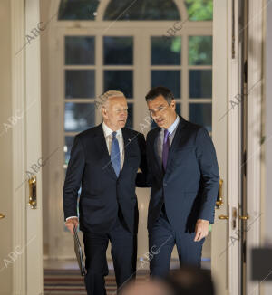Encuentro de Pedro Sánchez y Joe Biden en el palacio de la Moncloa
