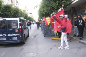 Aficionados marroquíes celebran la victoria de su selección