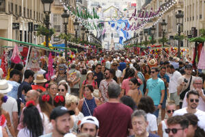 Comienzo de la Feria. Centro calle Larios