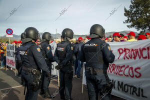 Motril (Granada), 14/02/2024. Protestas de los agricultores en el puerto