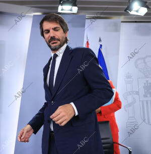 Rueda de prensa tras el Consejo de Ministros con la ministra Pilar Alegría junto...