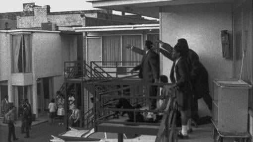 Fotografía tomada instantes después del asesinato del Dr. King