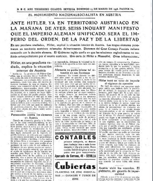 Anschulss: el día que Hitler finiquitó la paz de Versalles devorando al otro gran perdedor de la guerra