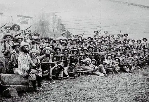 Soldados españoles durante la Guerra de Cuba