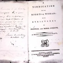 Primera edición de «Vindicación de los derechos de la mujer»
