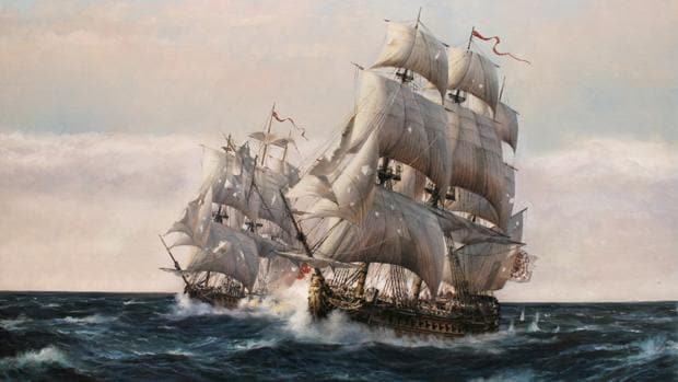 El «glorioso» buque español que se enfrentó y humilló a doce navíos británicos en 1747