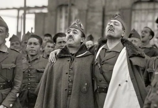 Francisco Franco, junto a Millán Astray