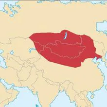 Situación del Imperio mongol hacia 1219