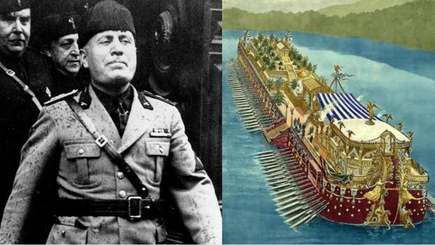 Así vació Mussolini el gigantesco lago Nemi en 1929 para rescatar el barco de las orgías de Calígula