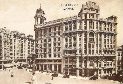 Hotel Florida, antes de estallar la Guerra Civil, en la plaza de Callao