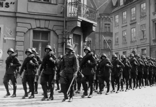 Soldados alemanes en Holanda