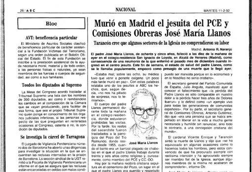 Padre Llanos: el confesor de Franco que se unió al Partido Comunista