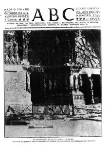 Portada con una imagen de la catedral de Reims tras el bombadeo de 1914