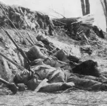 Cadáveres en las trincheras durante la Primera Guerra Mundial