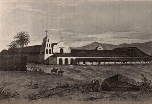 Misión de San Diego de Alcalá,, en California. Siglo XIX