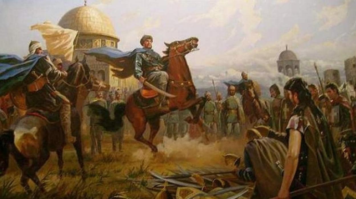 Ilustración de Saladino, el caballero musulmán