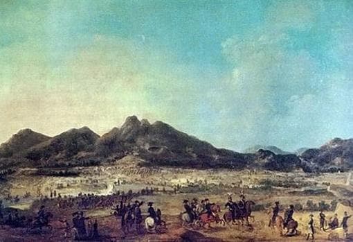 Cuadro de la batalla de Le Boulou, derrota española ocurrida en mayo de 1794 con Ricardos ya fallecido