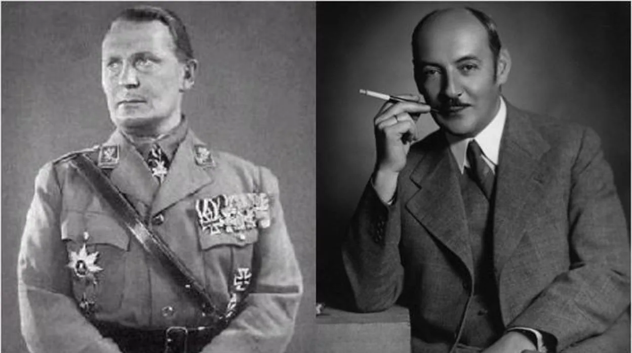 Hermann Göring (izquierda), junto a su hermano Albert