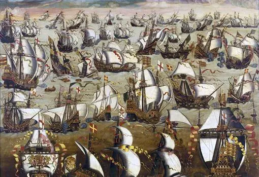 La batalla entre la Armada española y la flota inglesa