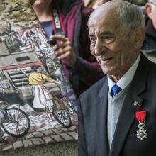 Rafael Gómez, durante el homenaje en Madrid, en 2017