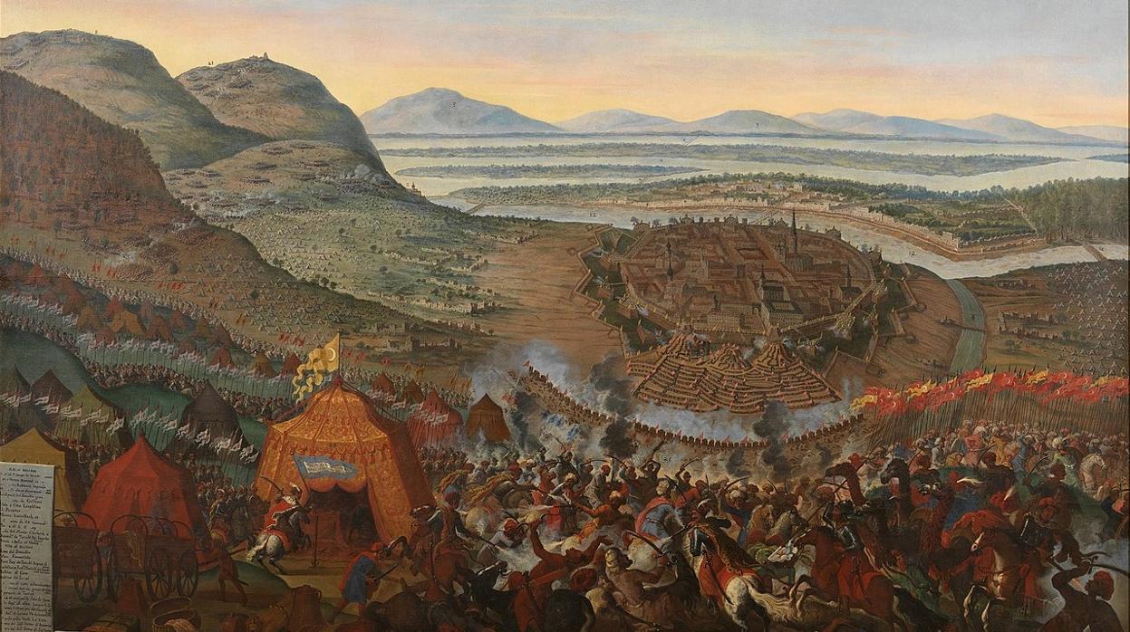 Cuadro del asedio de 1683 desde el campamento otomano