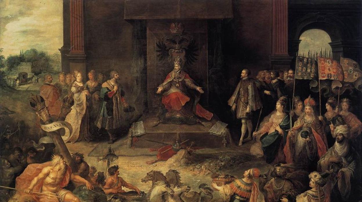 Alegoría de la abdicación del Emperador Carlos V en Bruselas