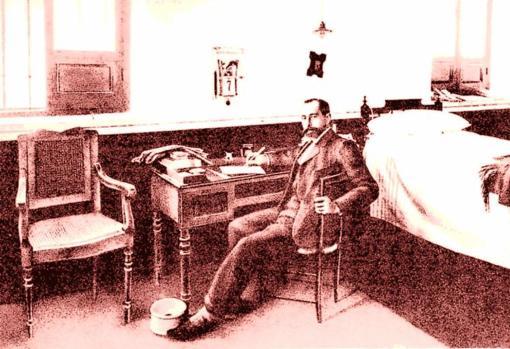 Sabino Arana Goiri, en la prisión de Larrinaga de Bilbao, un año antes de morir.