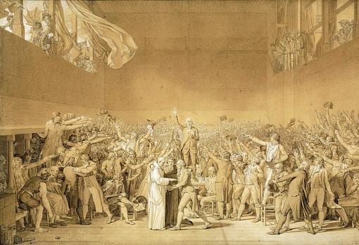 El Juramento del Juego de Pelota, obra de Jacques-Louis David.