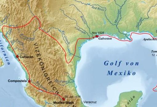 Expedición de Álvar Núñez Cabeza de Vaca, durante su primer viaje a América.