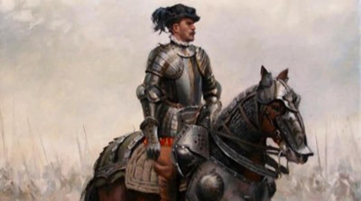 Hernán Cortés, pintura de Augusto Ferrer Dalmau.