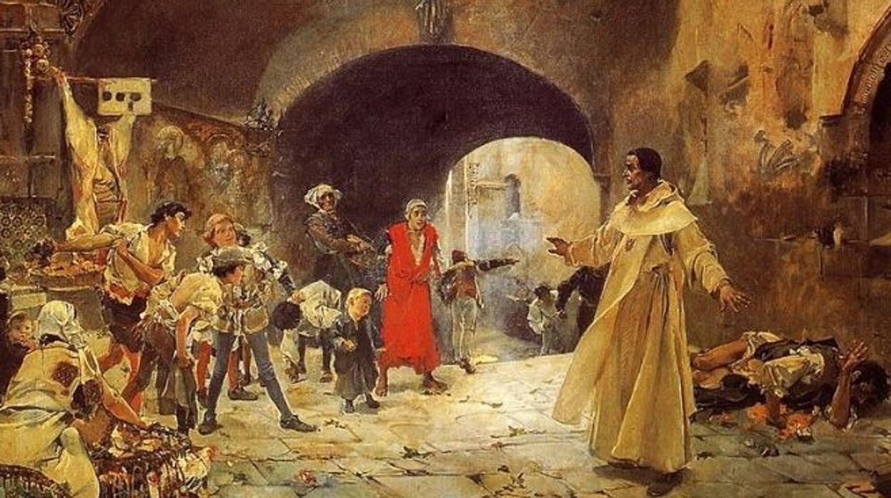 El padre Jofré defendiendo a un loco, por Joaquín Sorolla (1887)