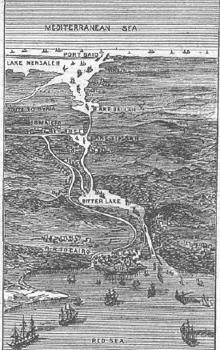 Dibujo del canal en 1881.