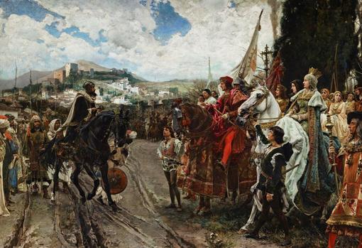 La rendición de Granada, por Francisco Pradilla, uno de los especialistas en la pintura de historia propia de la segunda mitad del siglo XIX.