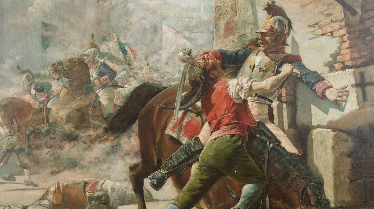 «Malasaña y su hija batiéndose contra los franceses», por Eugenio Álvarez Dumont (1887)