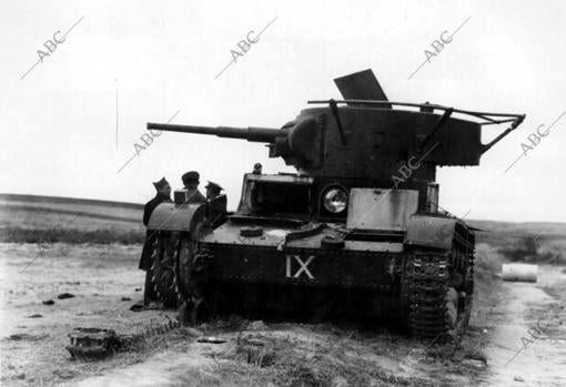 Tanque ruso tomado A los Republicanos por los Nacionales en cuatro Vientos