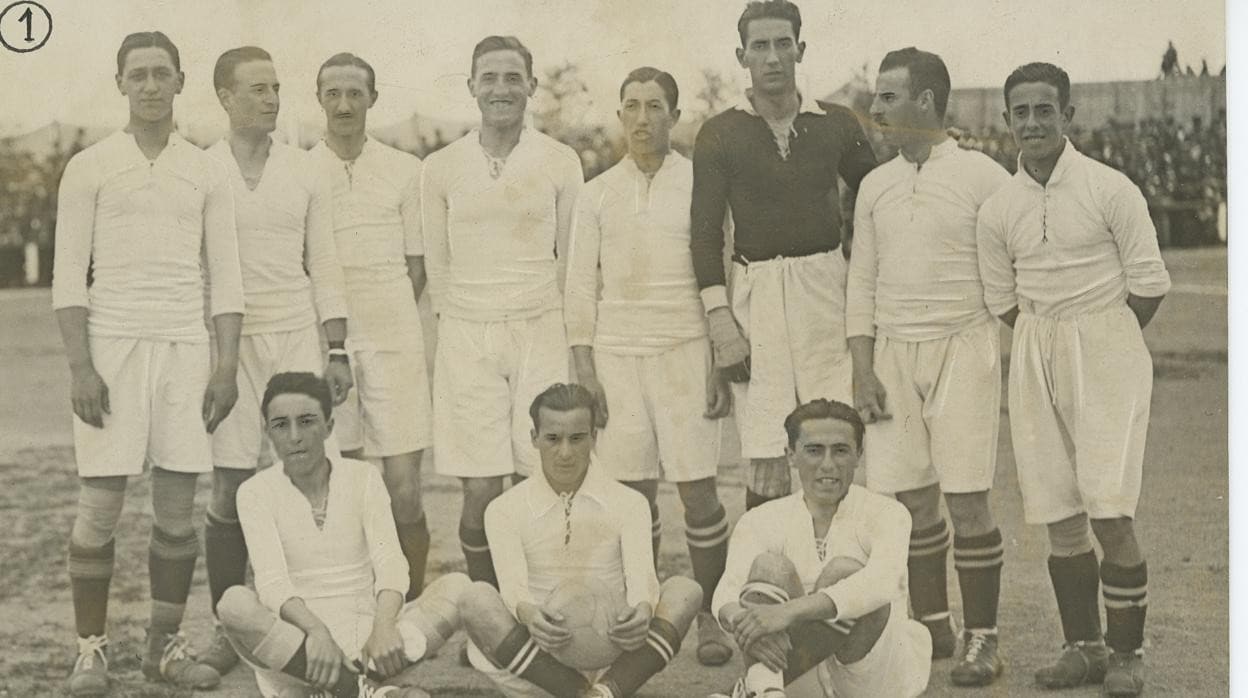 El equipo del Madrid que jugó la final de la Copa ante el Real Unión de Irún, el 11 de mayo de 1918