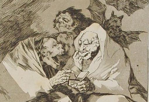 Mucho hay que chupar, Capricho nº 45, de Francisco de Goya.