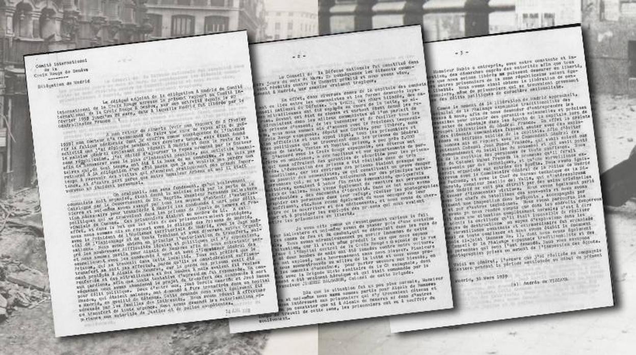 El informe de la Cruz Roja en el que se denunciaba la amenaza de los comunistas al final de la Guerra Civil