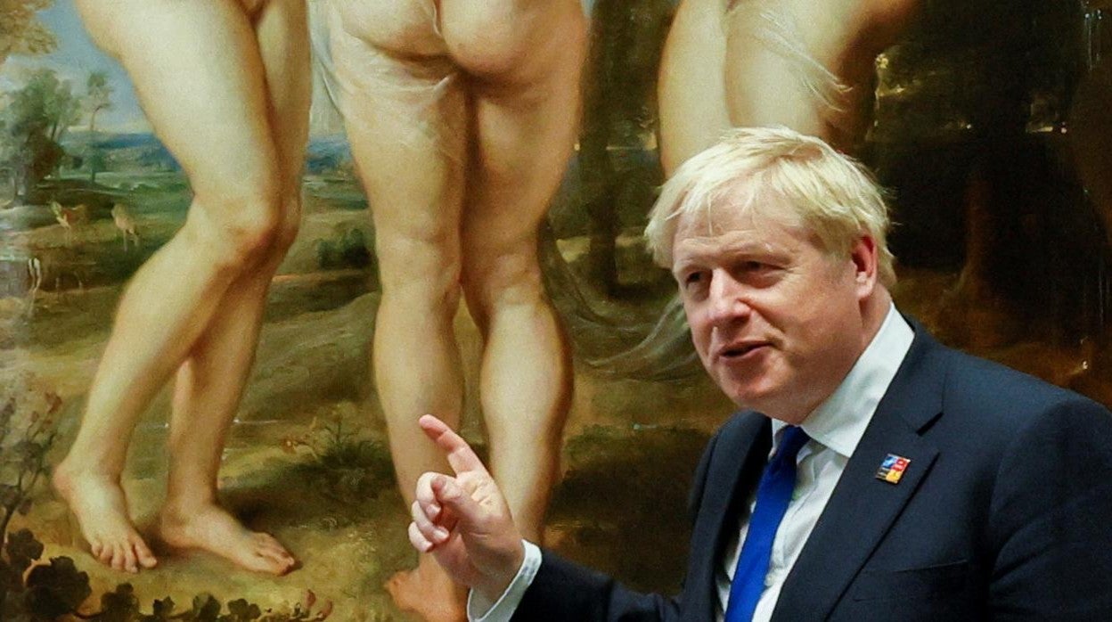 Boris Johnson, de visita por el Museo del Prado.