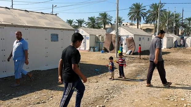 Campamento para desplazados al oeste de Bagdad
