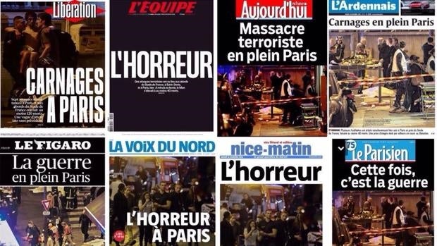 La prensa francesa tacha de «guerra» y «carnicería» el horror de París