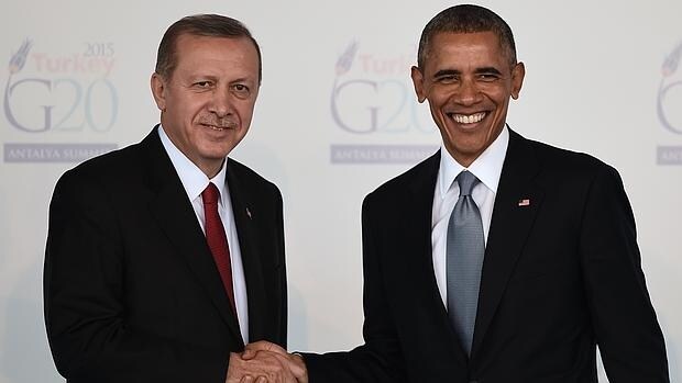 Recep Tayyip Erdogan y Barack Obama, en la cumbre del G20