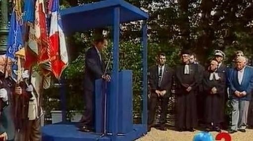 Jacques Chirac durante su discurso del 16 de julio de 1995