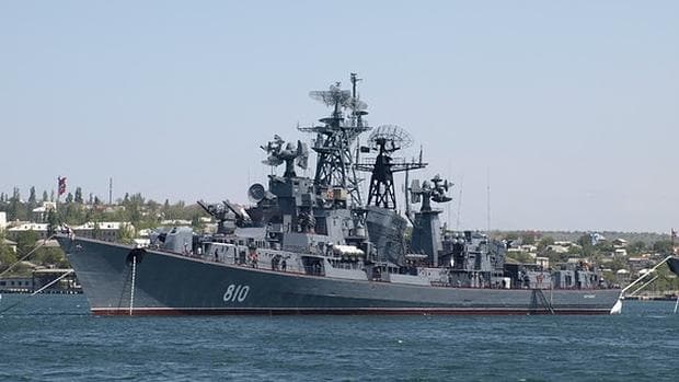 El destructor Smetlivy de la marina de Rusia.